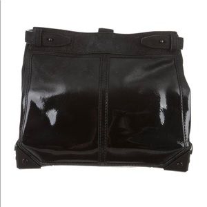 Alexander Wang patent black leather clutch